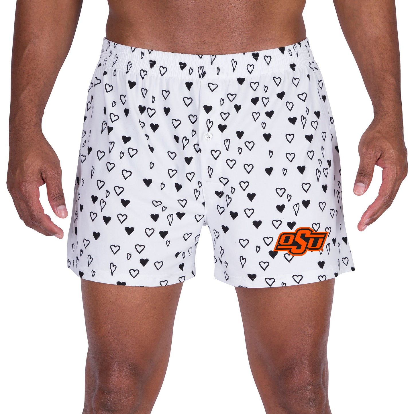 Men's Concepts Sport White Oklahoma State Cowboys Epiphany Allover Print Knit Boxer Shorts