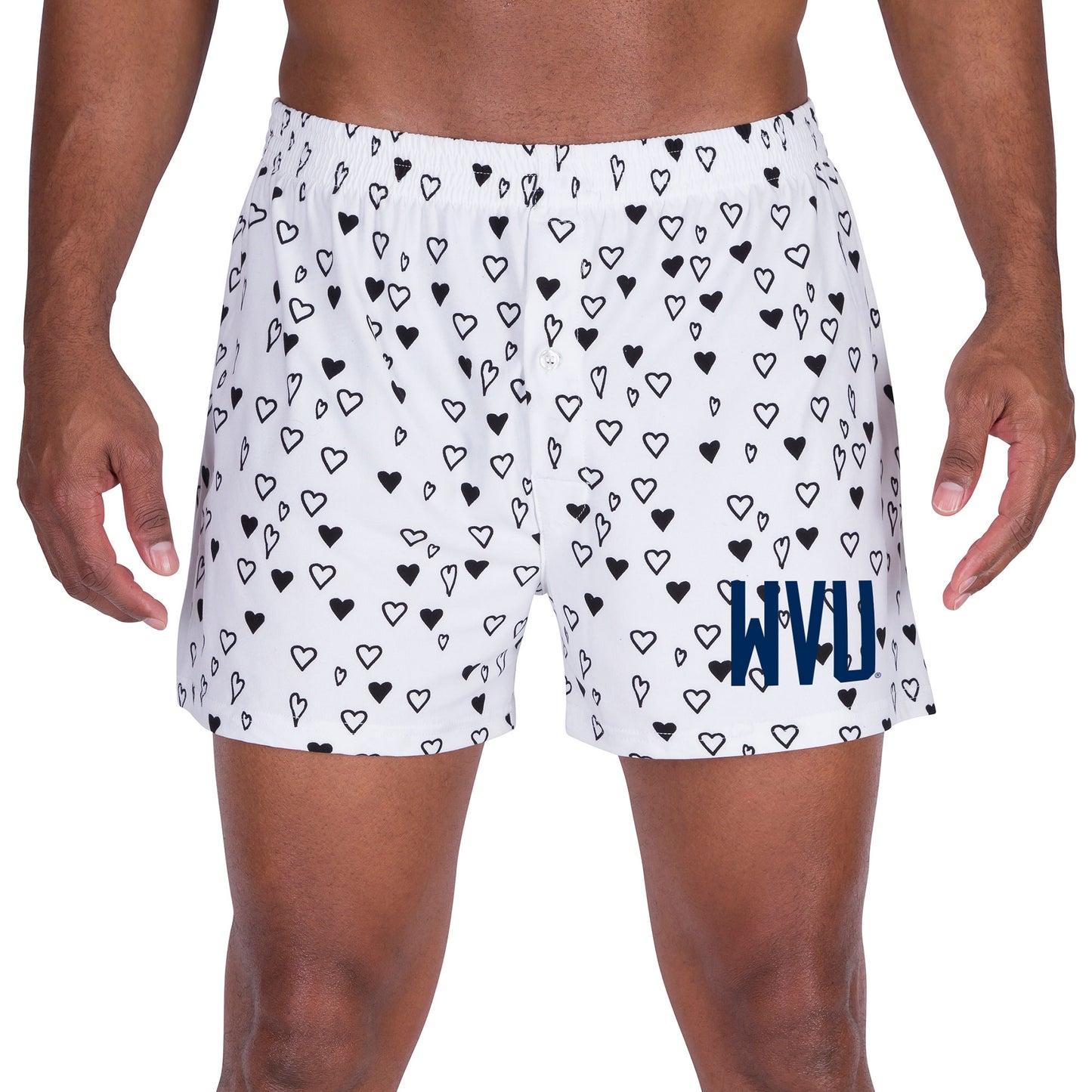 Men's Concepts Sport White West Virginia Mountaineers Epiphany Allover Print Knit Boxer Shorts