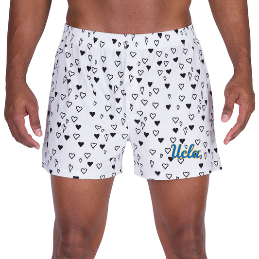 Men's Concepts Sport White UCLA Bruins Epiphany Allover Print Knit Boxer Shorts