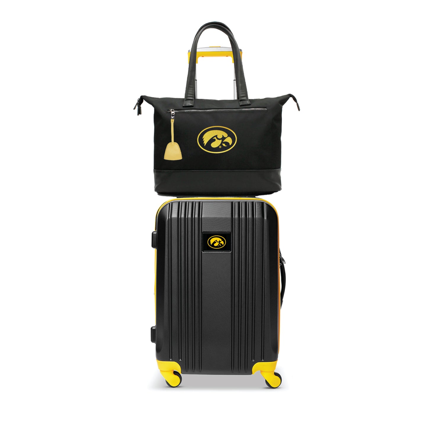 MOJO Iowa Hawkeyes Premium Laptop Tote Bag and Luggage Set