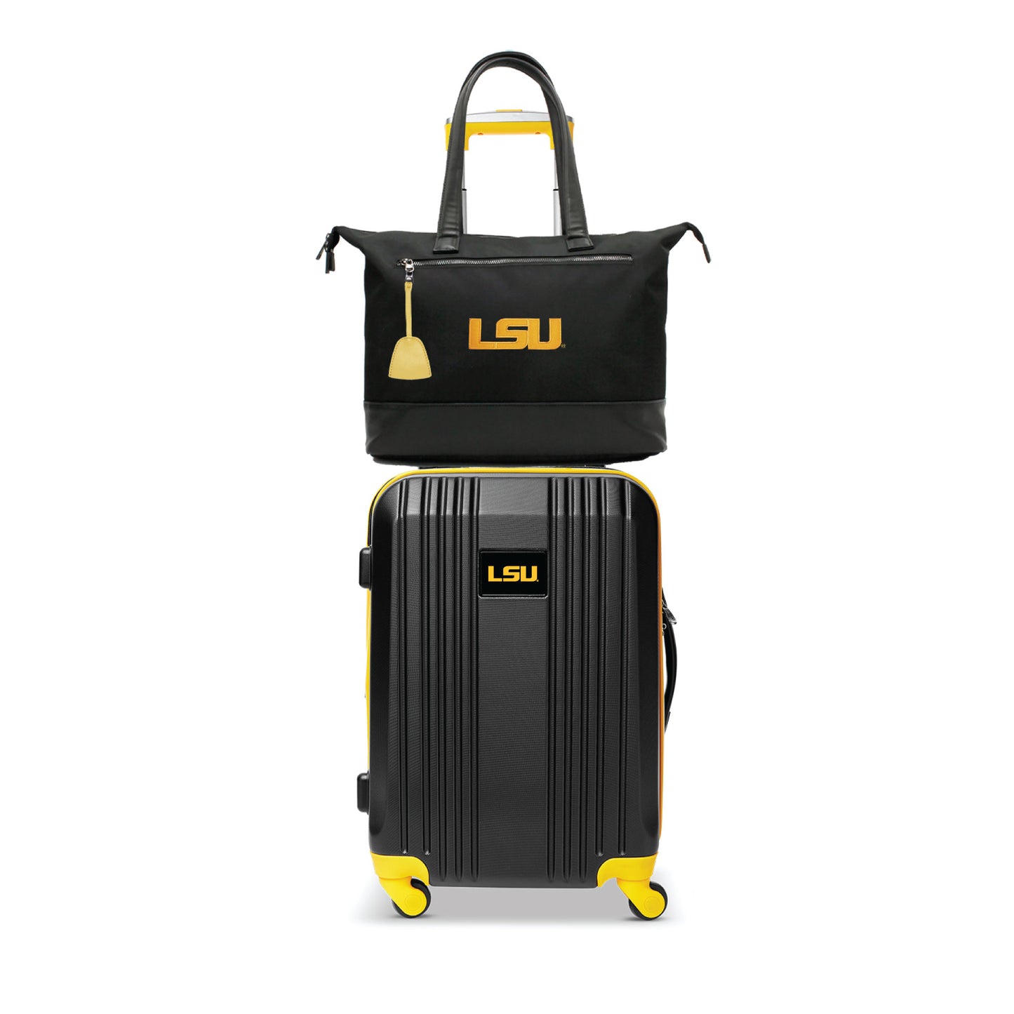 MOJO LSU Tigers Premium Laptop Tote Bag and Luggage Set