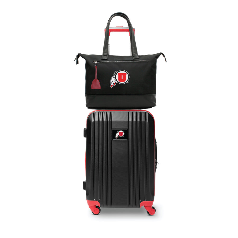 MOJO Utah Utes Premium Laptop Tote Bag and Luggage Set