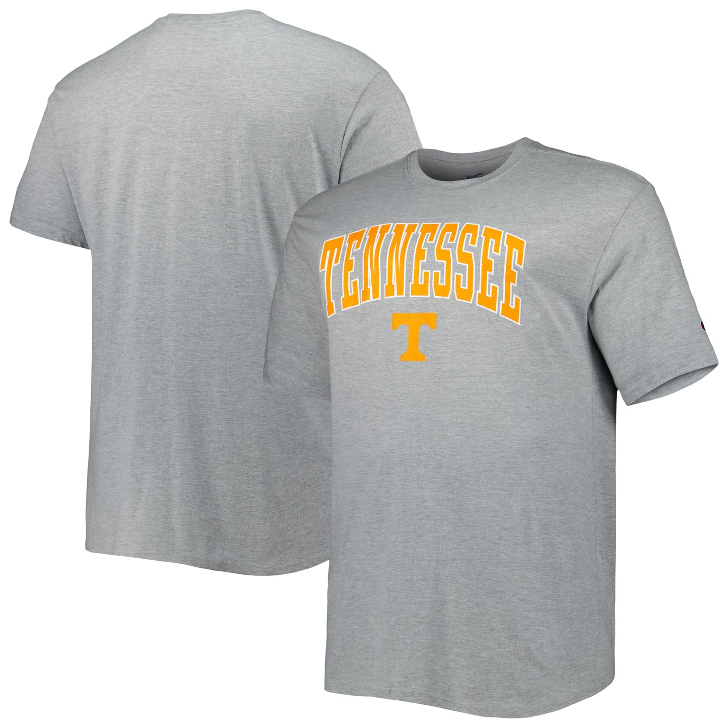 Men's Champion Heathered Gray Tennessee Volunteers Big & Tall Team Arch Over Wordmark T-Shirt