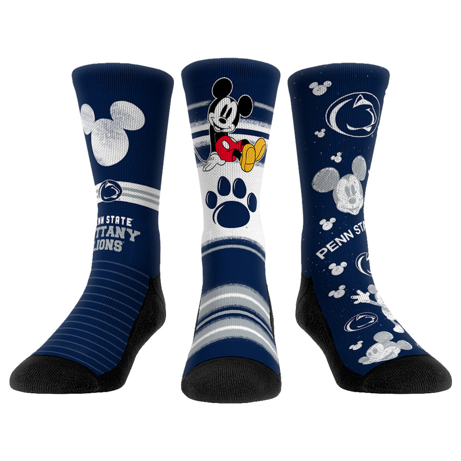 Unisex Rock Em Socks Penn State Nittany Lions Disney Three-Pack Crew Socks