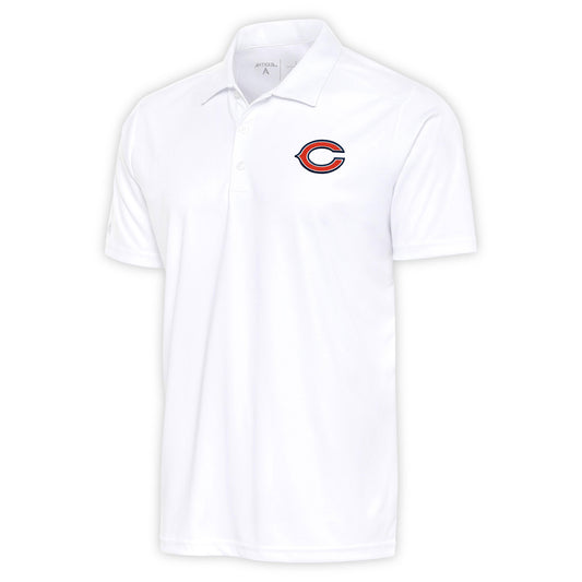 Men's Antigua White Chicago Bears Apex Polo