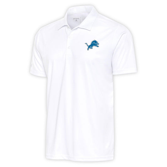 Men's Antigua White Detroit Lions Apex Polo