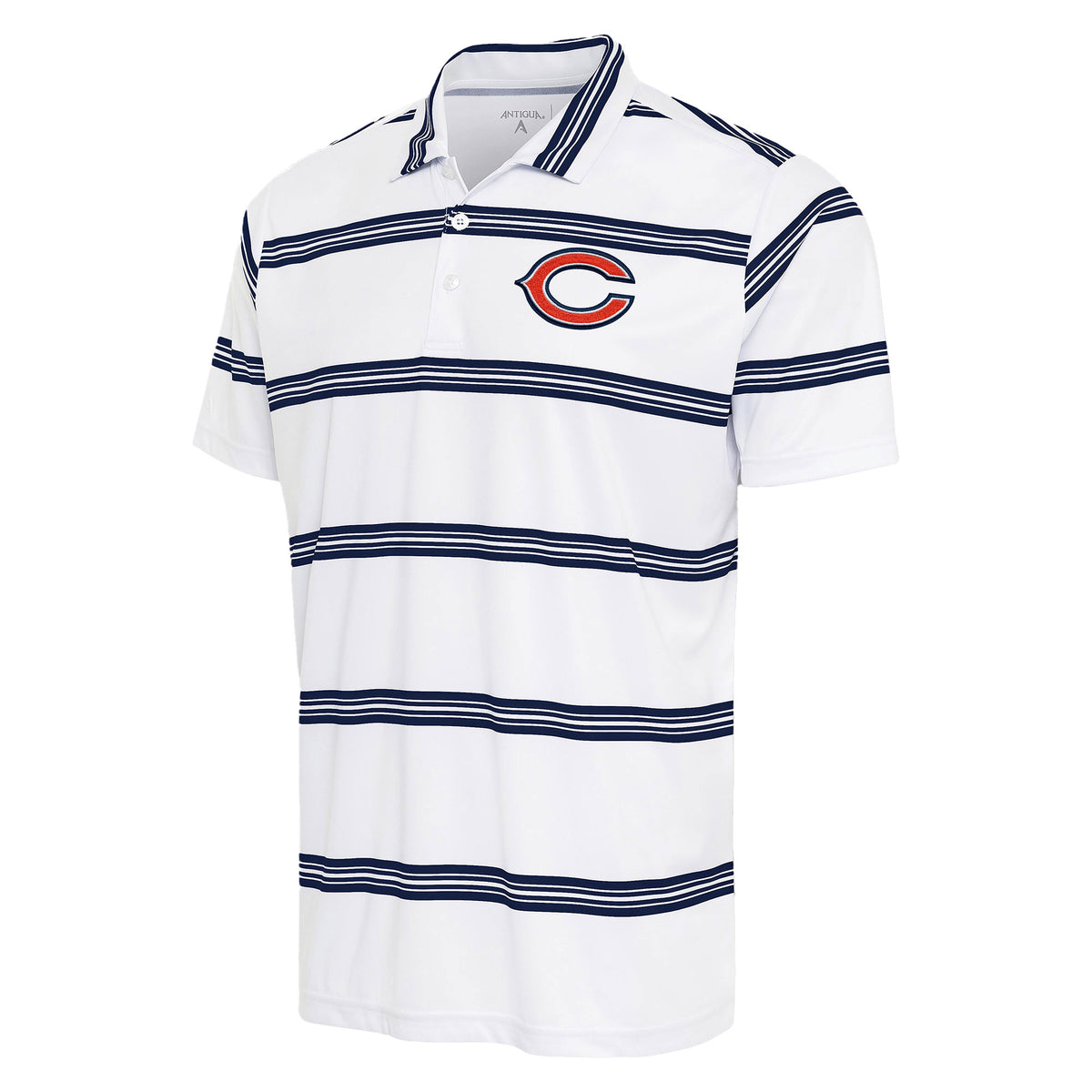 Men's Antigua White/Navy Chicago Bears Groove Polo