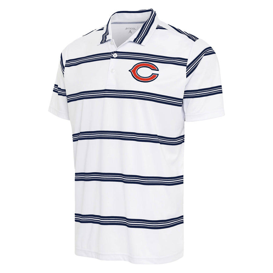Men's Antigua White/Navy Chicago Bears Groove Polo