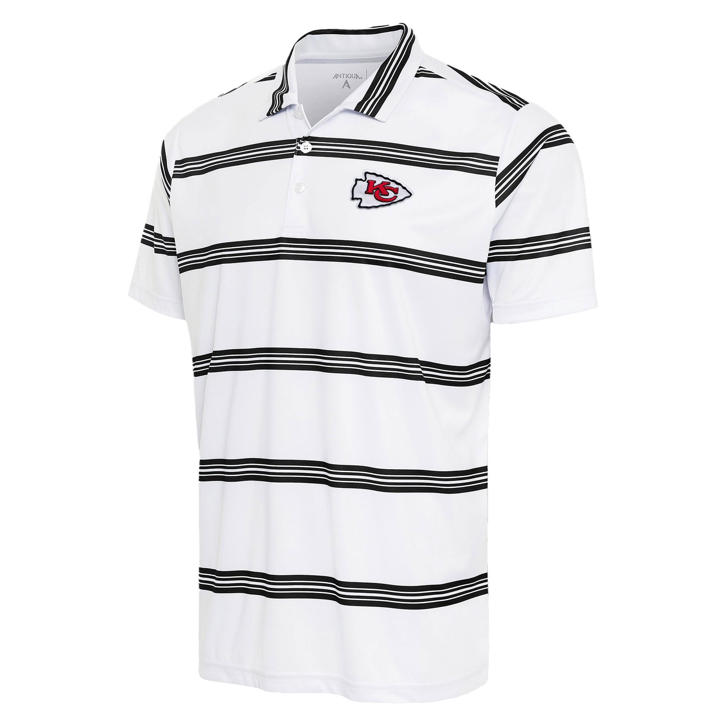 Men's Antigua White/Black Kansas City Chiefs Groove Polo