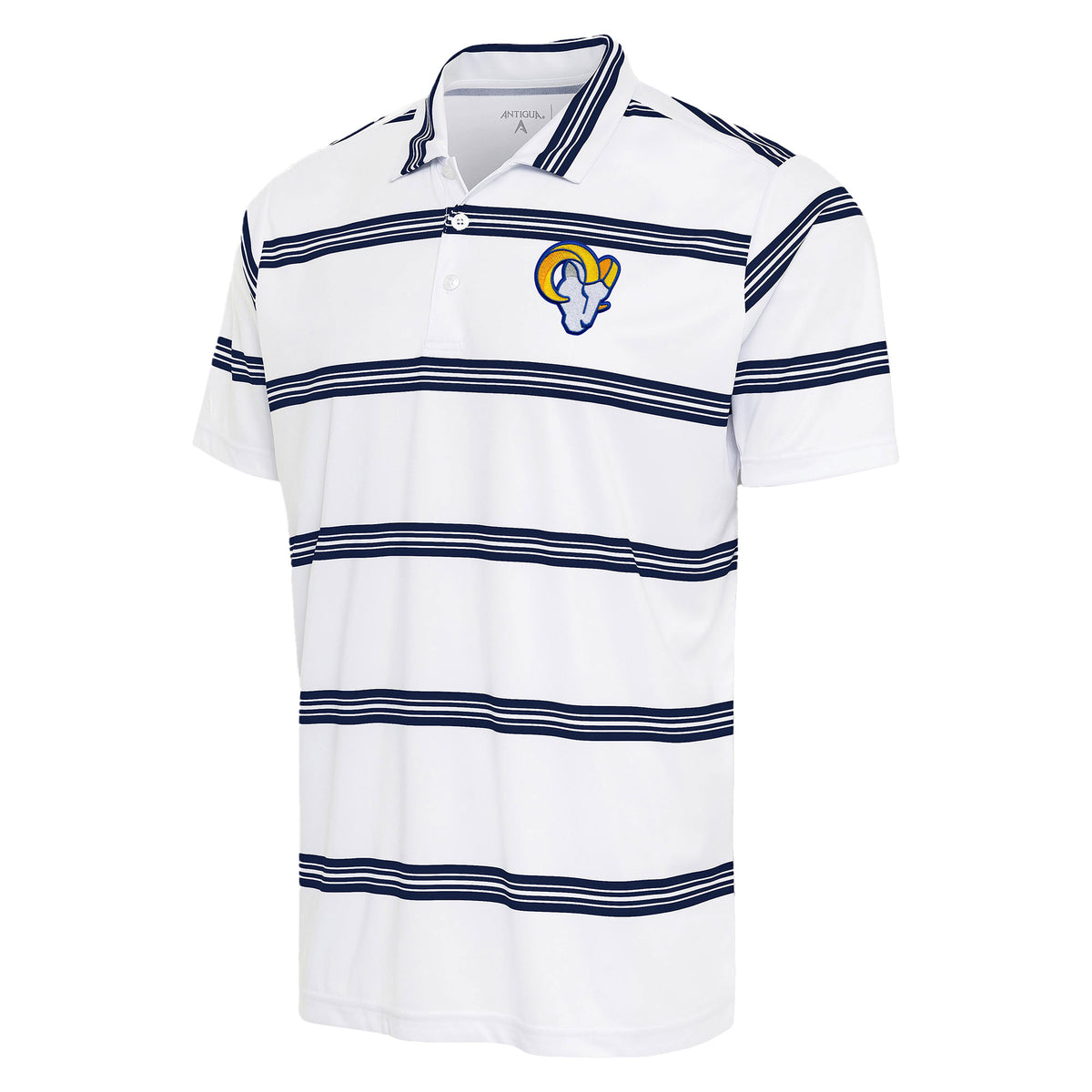 Men's Antigua White/Navy Los Angeles Rams Groove Polo
