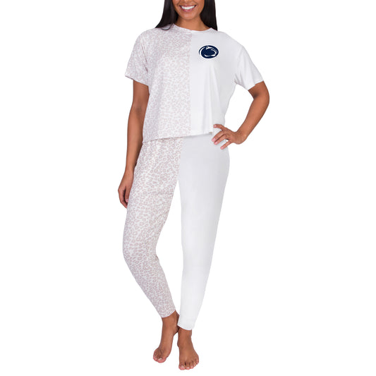 Women's Concepts Sport Cream Penn State Nittany Lions Team Logo Brightside Top & Pants Set