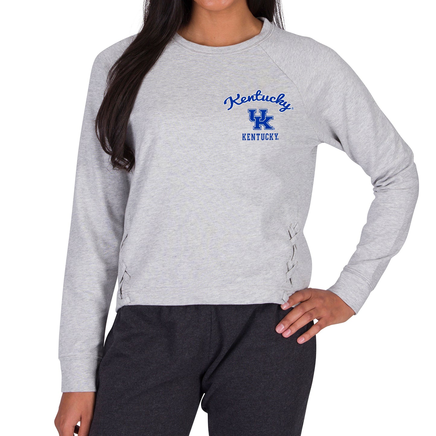 Women's Concepts Sport Gray Kentucky Wildcats Greenway Long Sleeve T-Shirt