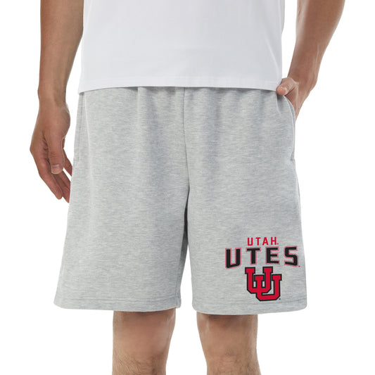 Men's Concepts Sport Gray Utah Utes Baritone Fleece Shorts