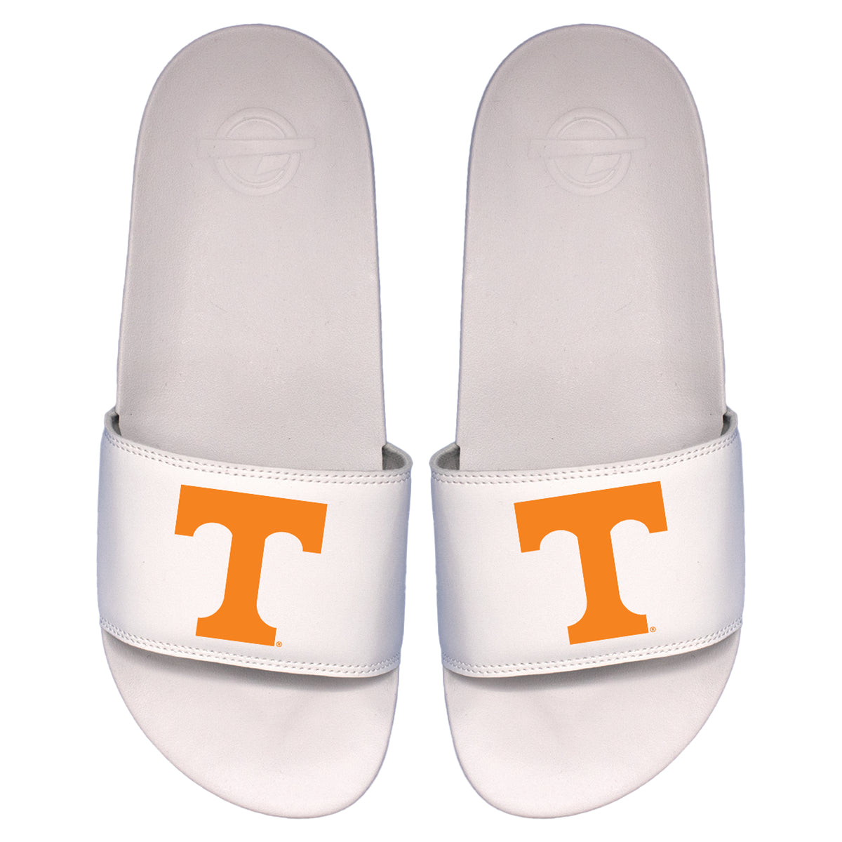 Men's ISlide White Tennessee Volunteers Primary Logo Motto Slide Sandals