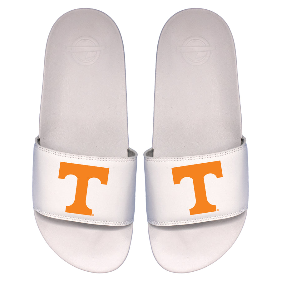 Men's ISlide White Tennessee Volunteers Primary Logo Motto Slide Sandals