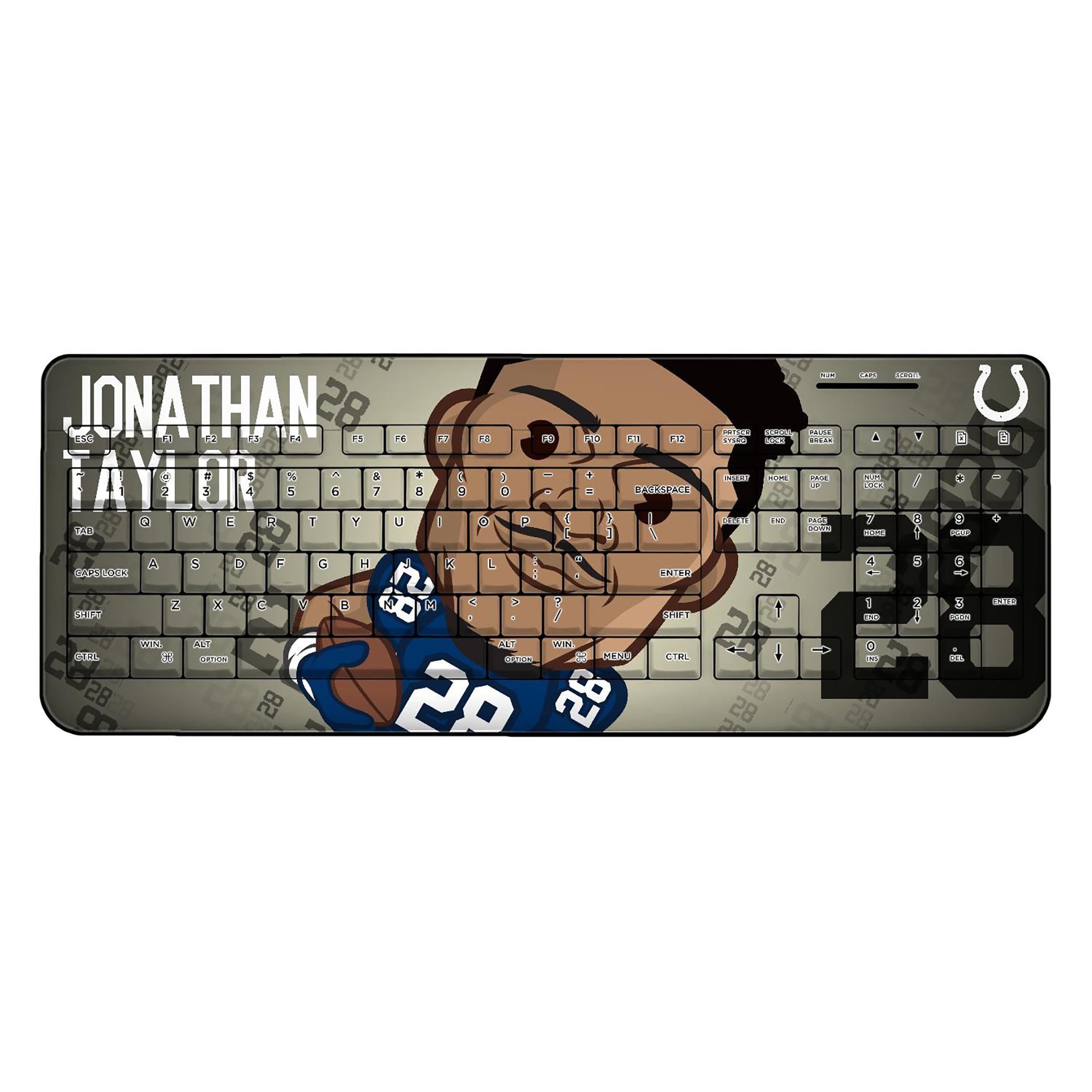 Colts Keyboard Jonathan Taylor Indianapolis Colts Emoji Design Wireless Keyboard – Fan ...