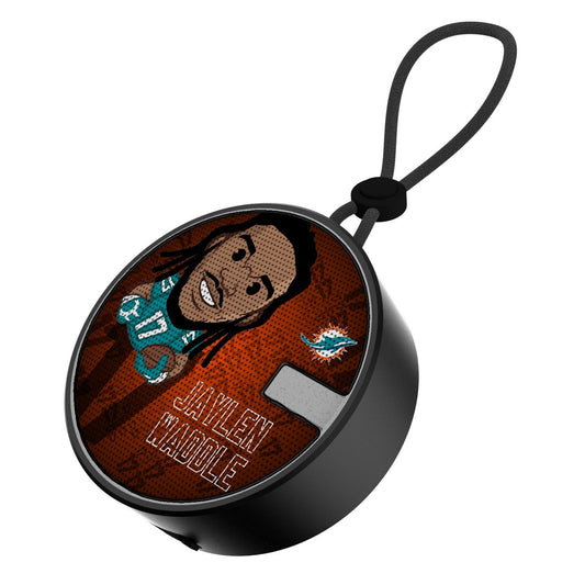 Jaylen Waddle Miami Dolphins Player Emoji Waterproof Bluetooth Speaker