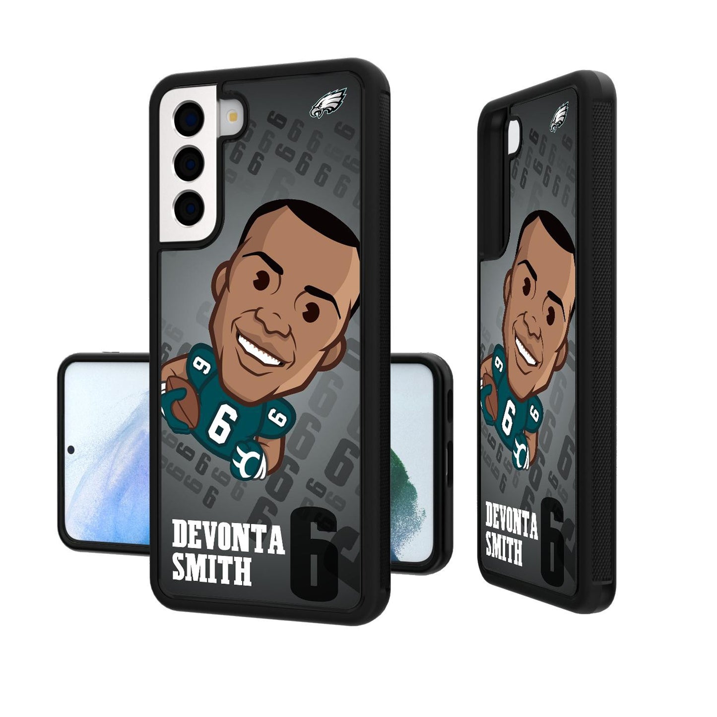 DeVonta Smith Philadelphia Eagles Player Emoji Bump Galaxy Case