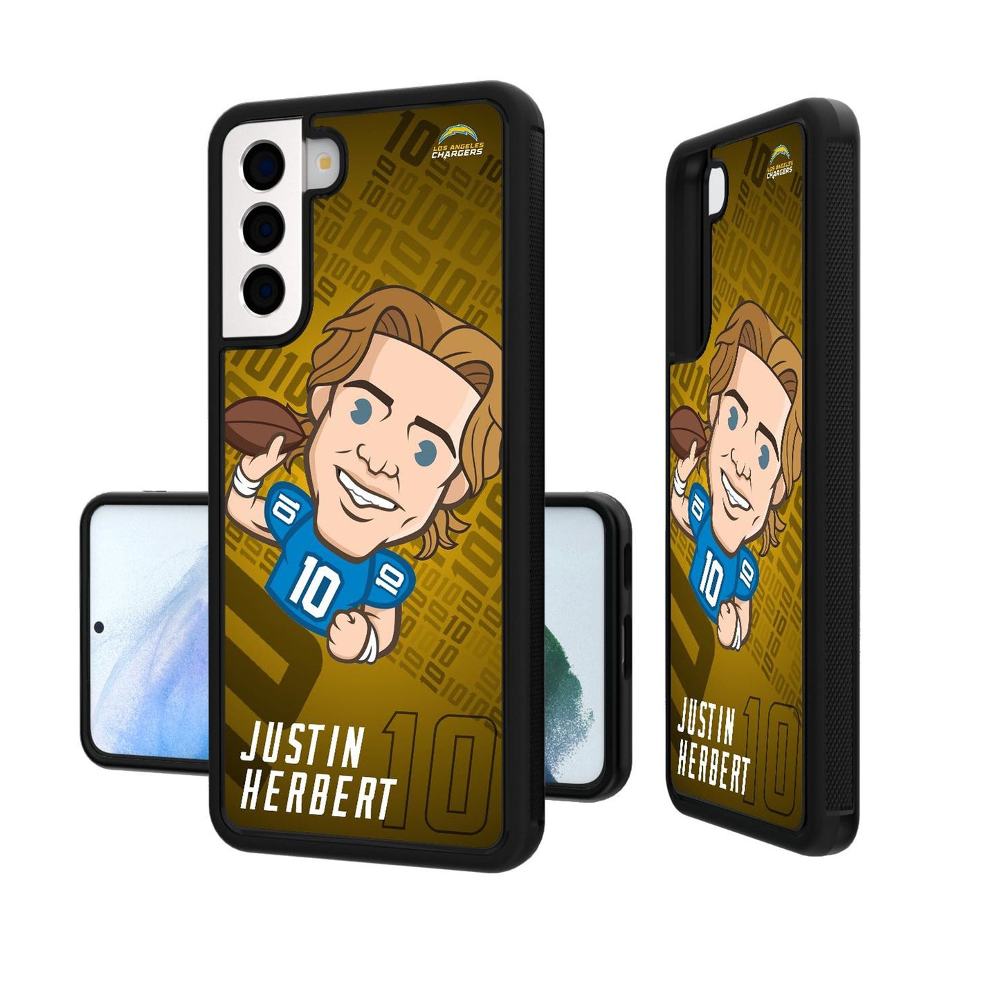 Justin Herbert Los Angeles Chargers Player Emoji Bump Galaxy Case