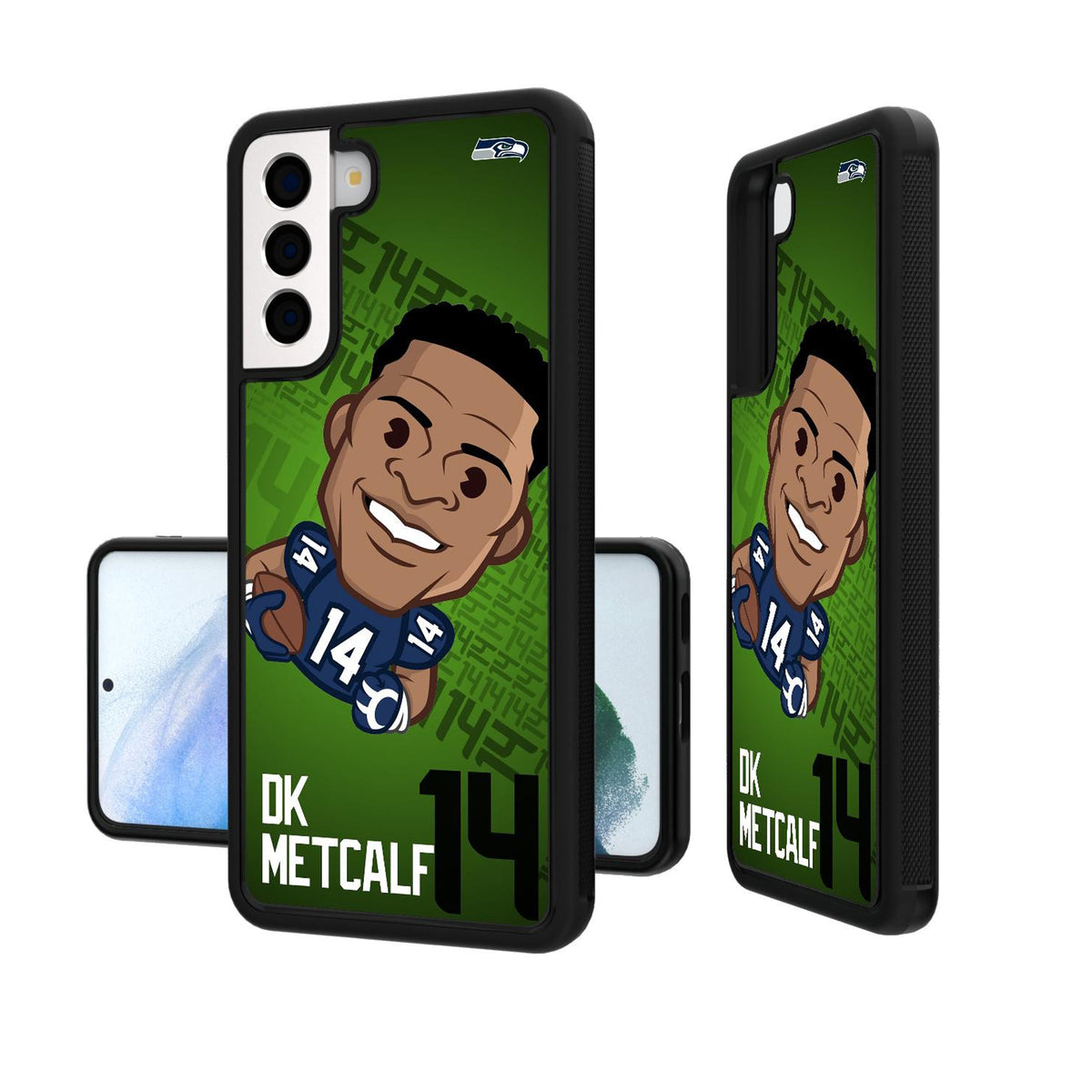 DK Metcalf Seattle Seahawks Player Emoji Bump Galaxy Case