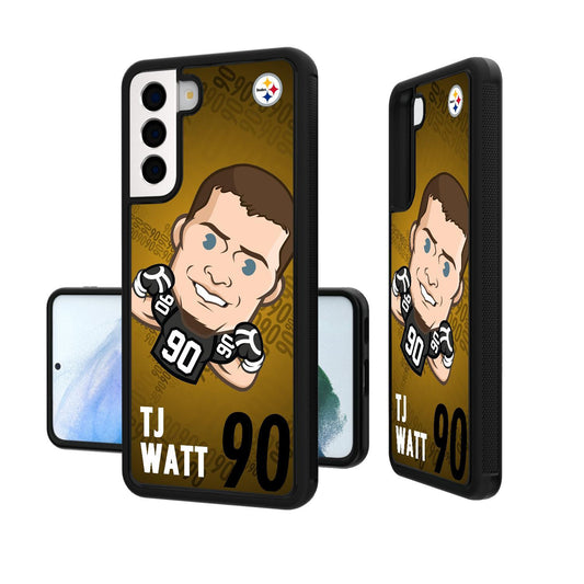 T.J. Watt Pittsburgh Steelers Player Emoji Bump Galaxy Case