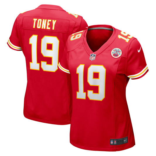 Women's Nike Kadarius Toney Kansas City Chiefs Red Game Player Jersey