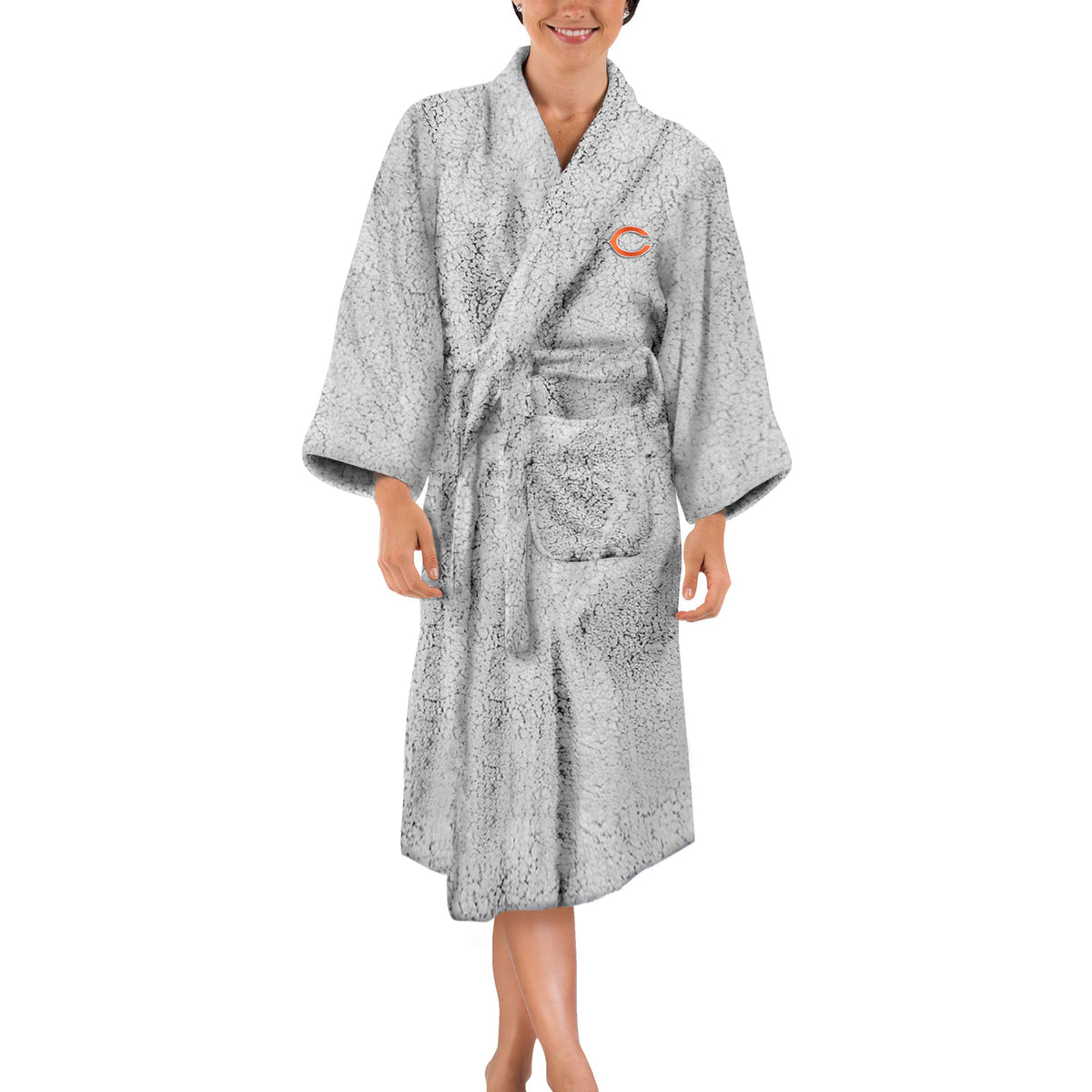 Women's The Northwest Group Gray Chicago Bears Sherpa Bathrobe