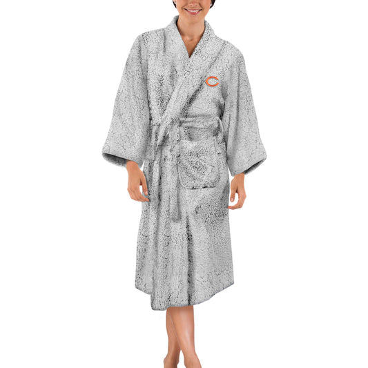 Women's The Northwest Group Gray Chicago Bears Sherpa Bathrobe