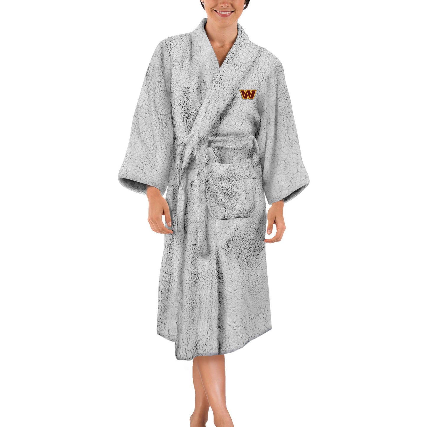 Women's The Northwest Group Gray Washington Commanders Sherpa Bathrobe