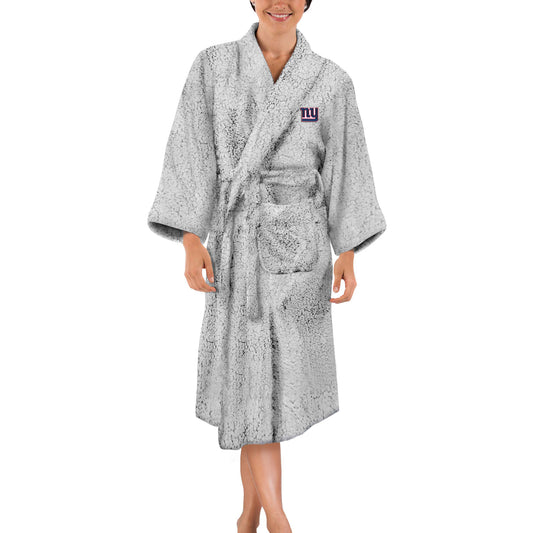 Women's The Northwest Group Gray New York Giants Sherpa Bathrobe