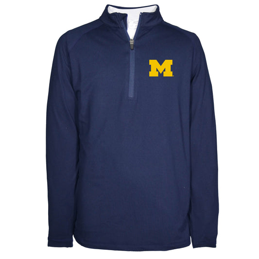 Youth Garb Navy Michigan Wolverines Matthew Quarter-Zip Pullover Top