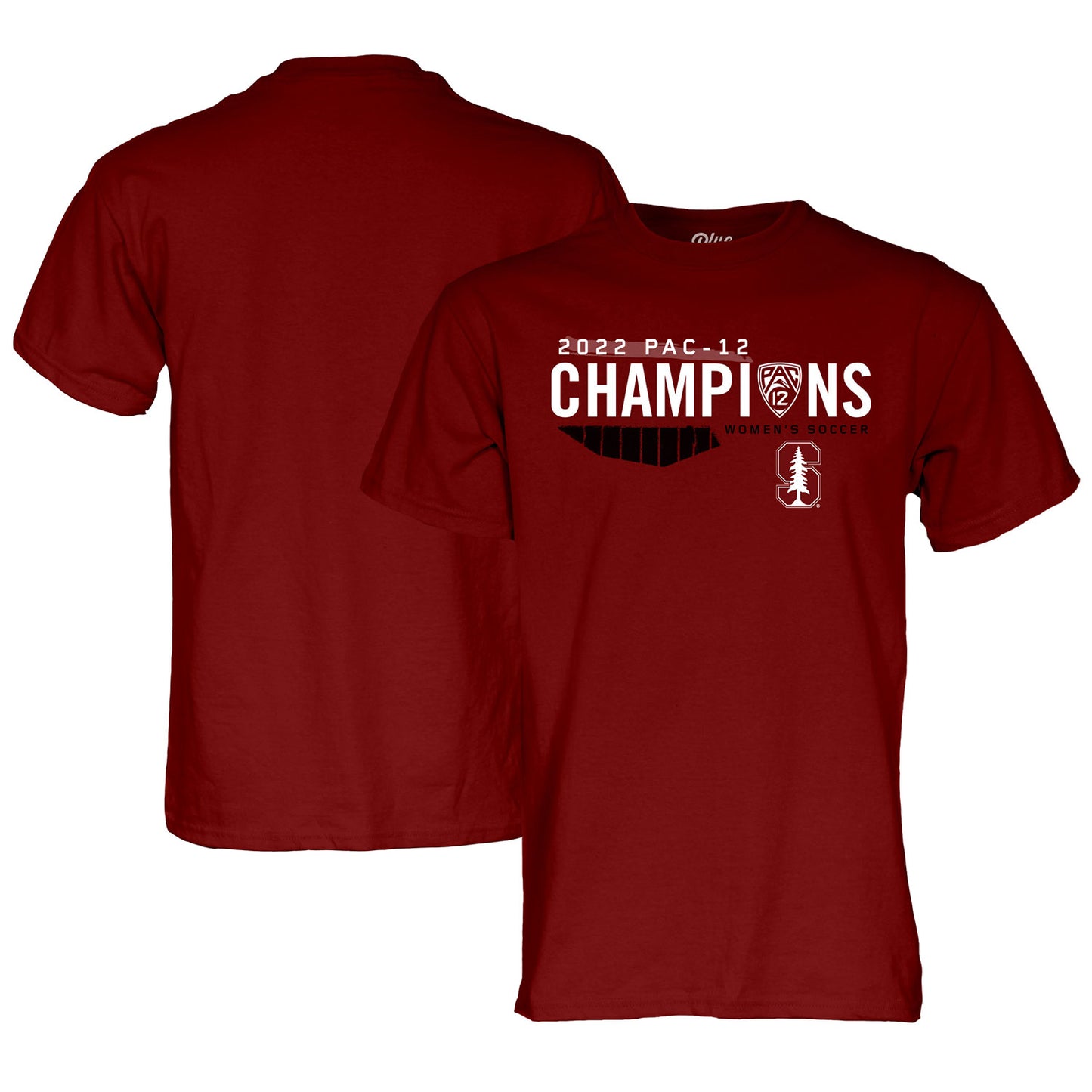 Men's Blue 84 Cardinal Stanford Cardinal 2022 PAC-12 Regular Season Women's Soccer Champions Locker Room T-Shirt