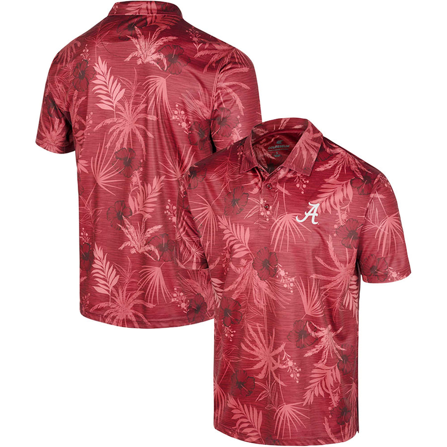 Men's Colosseum Crimson Alabama Crimson Tide Big & Tall Palms Polo