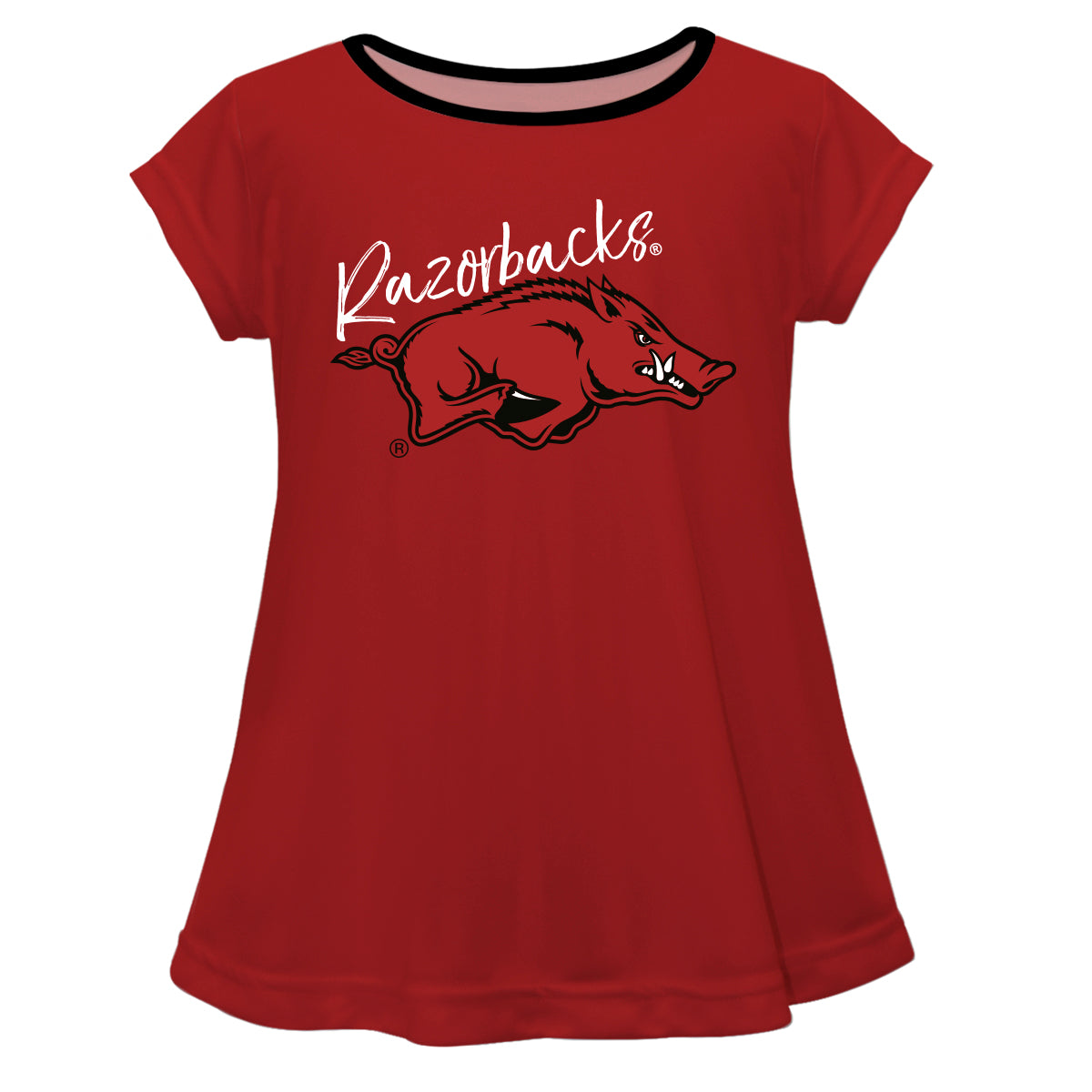 Girls Infant Cardinal Arkansas Razorbacks A-Line Top