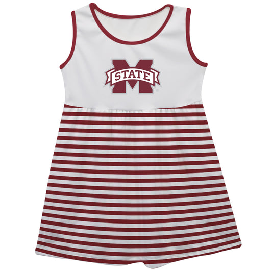 Girls Infant White Mississippi State Bulldogs Tank Top Dress
