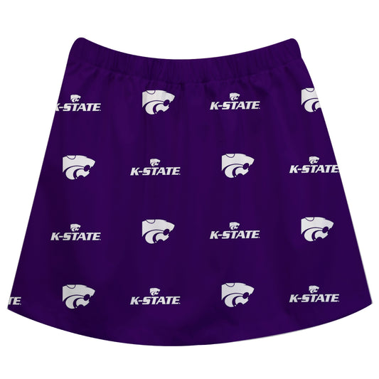 Girls Toddler Purple Kansas State Wildcats All Over Print Skirt