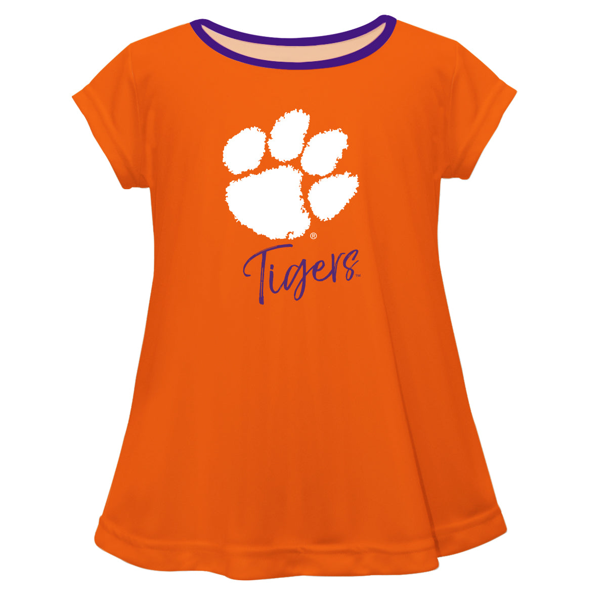 Girls Youth Orange Clemson Tigers A-Line T-Shirt