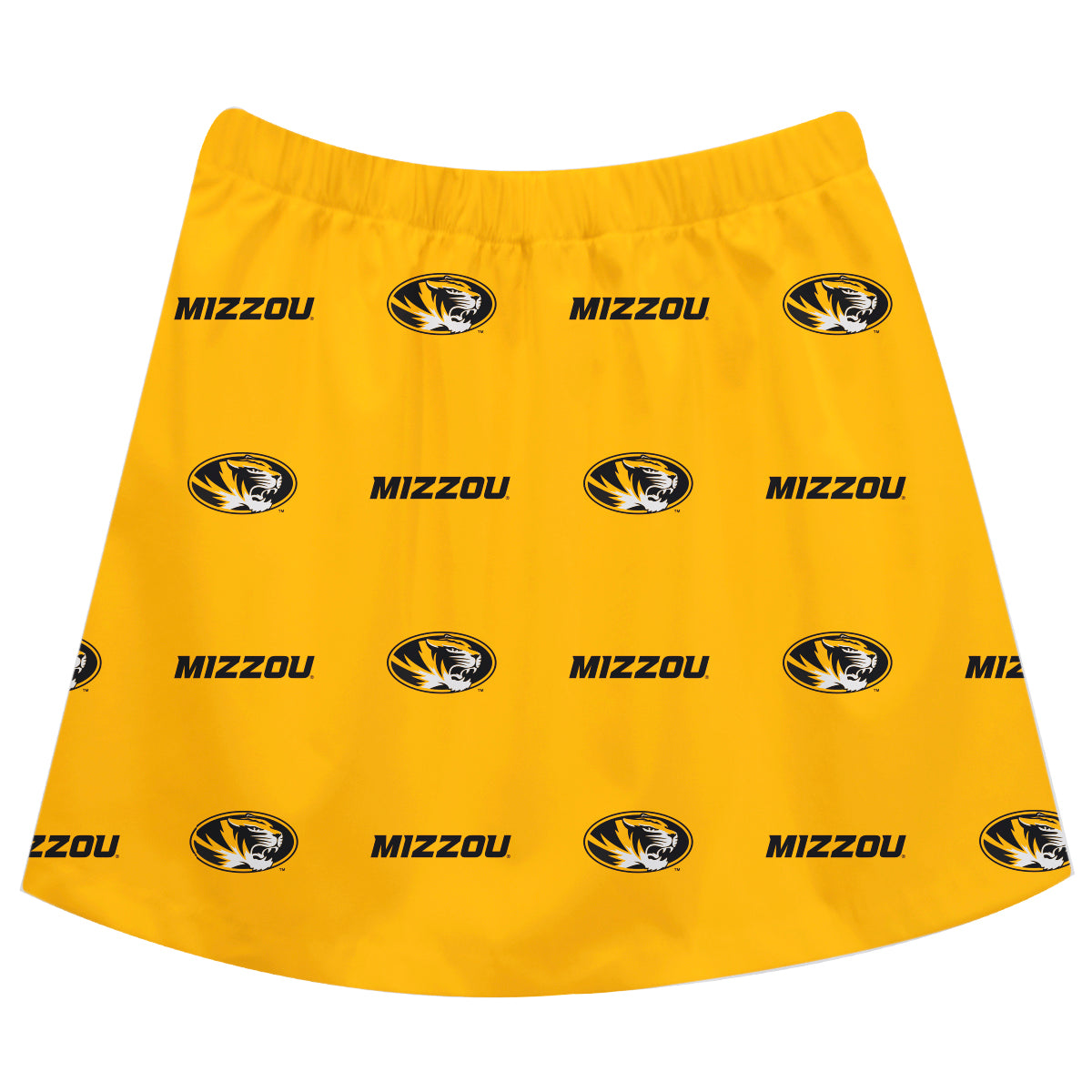 Girls Youth Gold Missouri Tigers All Over Print Skirt
