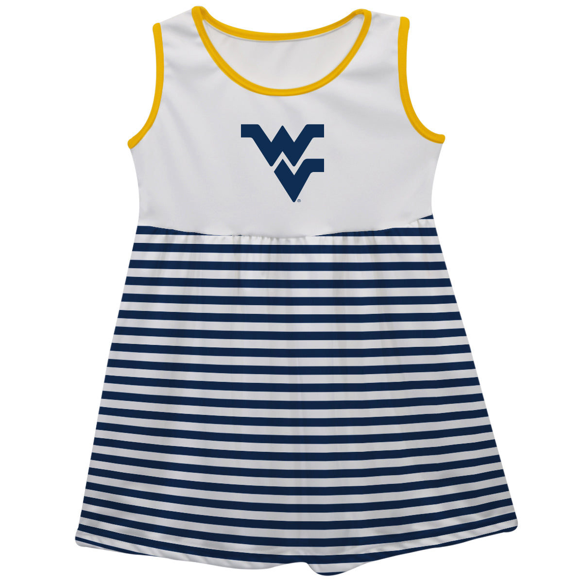 Girls Youth White West Virginia Mountaineers Tank Dress