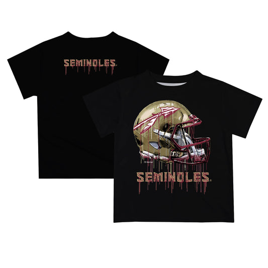 Infant Black Florida State Seminoles Dripping Helmet T-Shirt