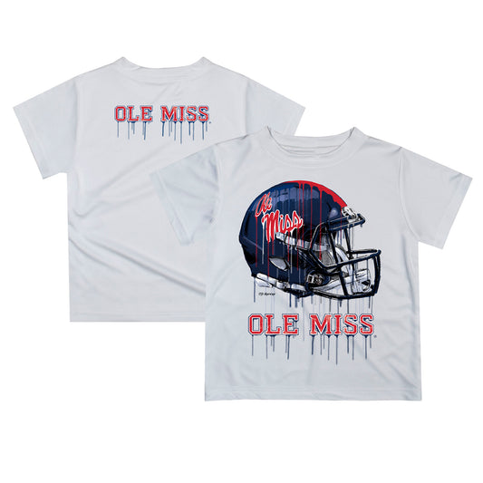 Infant White Ole Miss Rebels Dripping Helmet T-Shirt