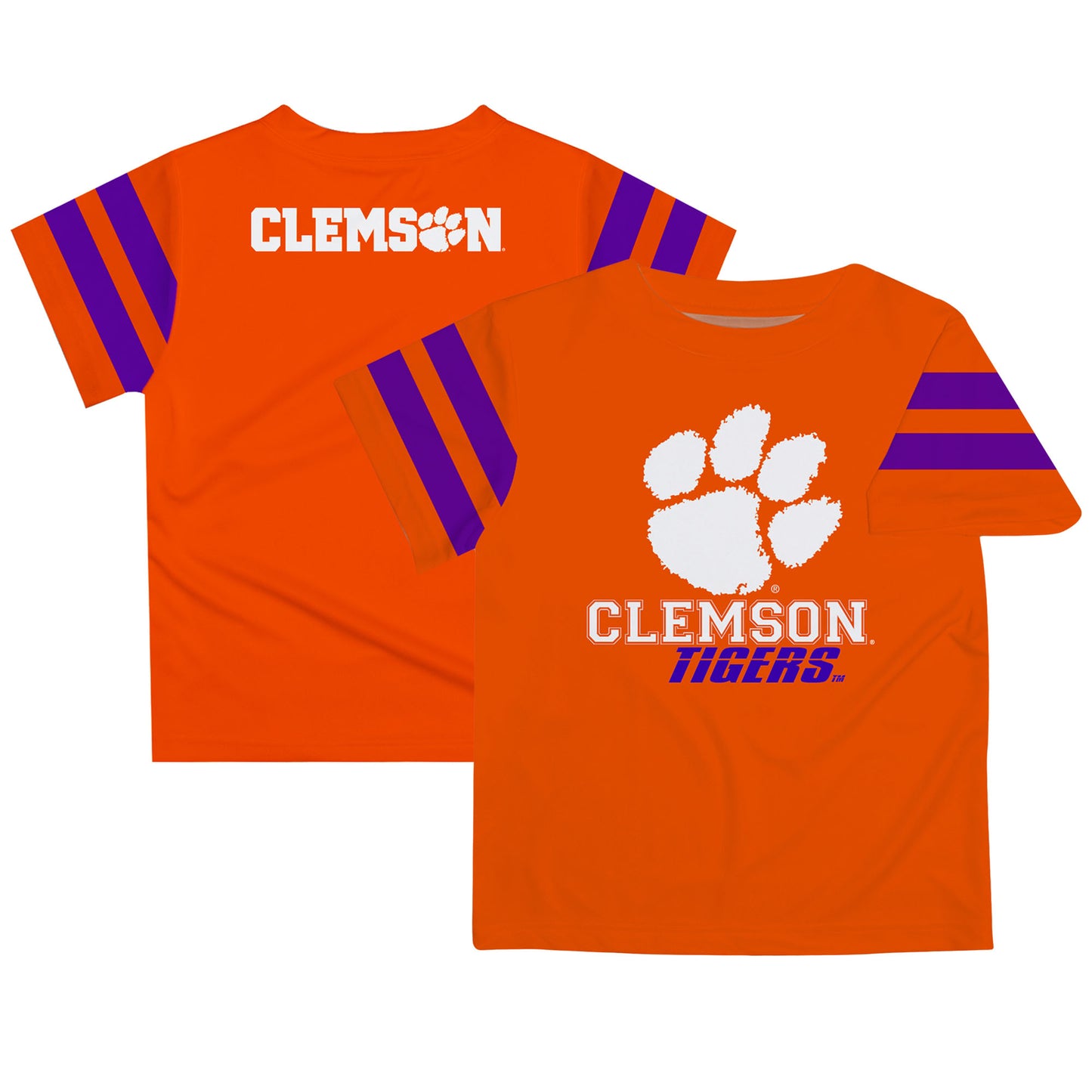 Infant Orange Clemson Tigers Stripes On Sleeve T-Shirt