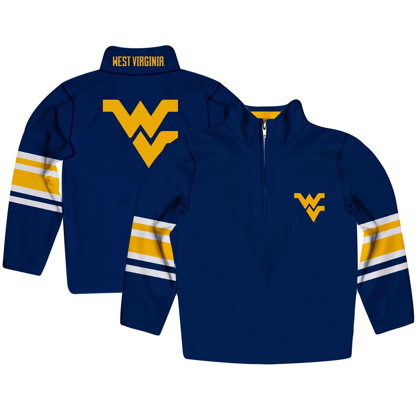 Toddler Navy West Virginia Mountaineers Quarter-Zip Jacket