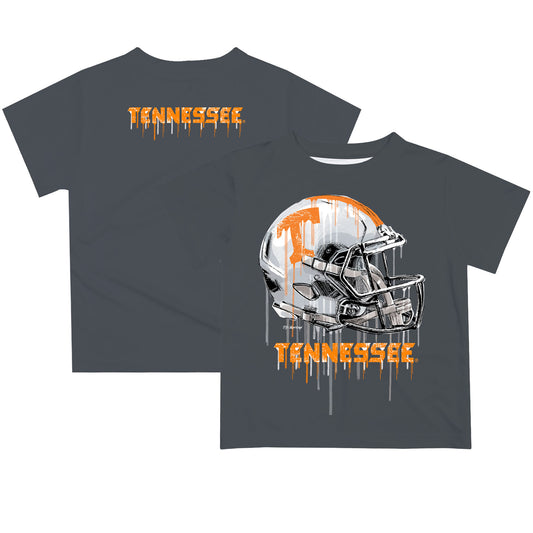 Toddler Charcoal Tennessee Volunteers Dripping Helmet T-Shirt