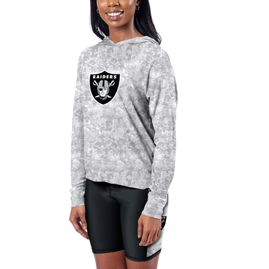 Women's Certo Gray Las Vegas Raiders Session Pullover Hoodie