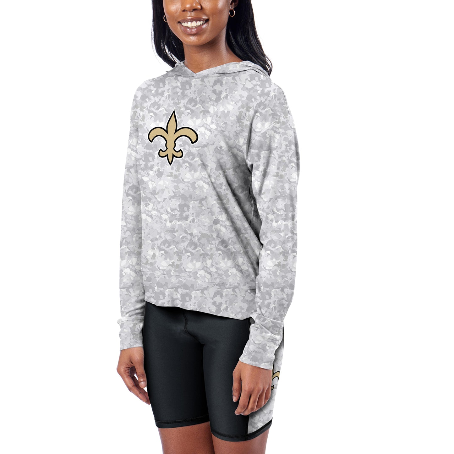 Women's Certo Gray New Orleans Saints Session Pullover Hoodie