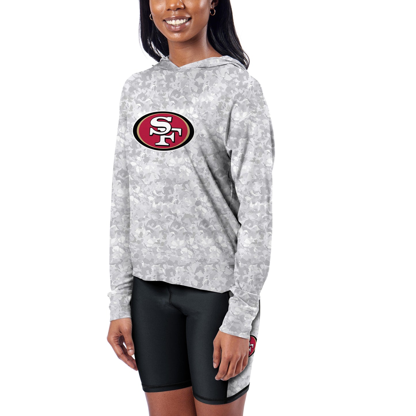 Women's Certo Gray San Francisco 49ers Session Pullover Hoodie