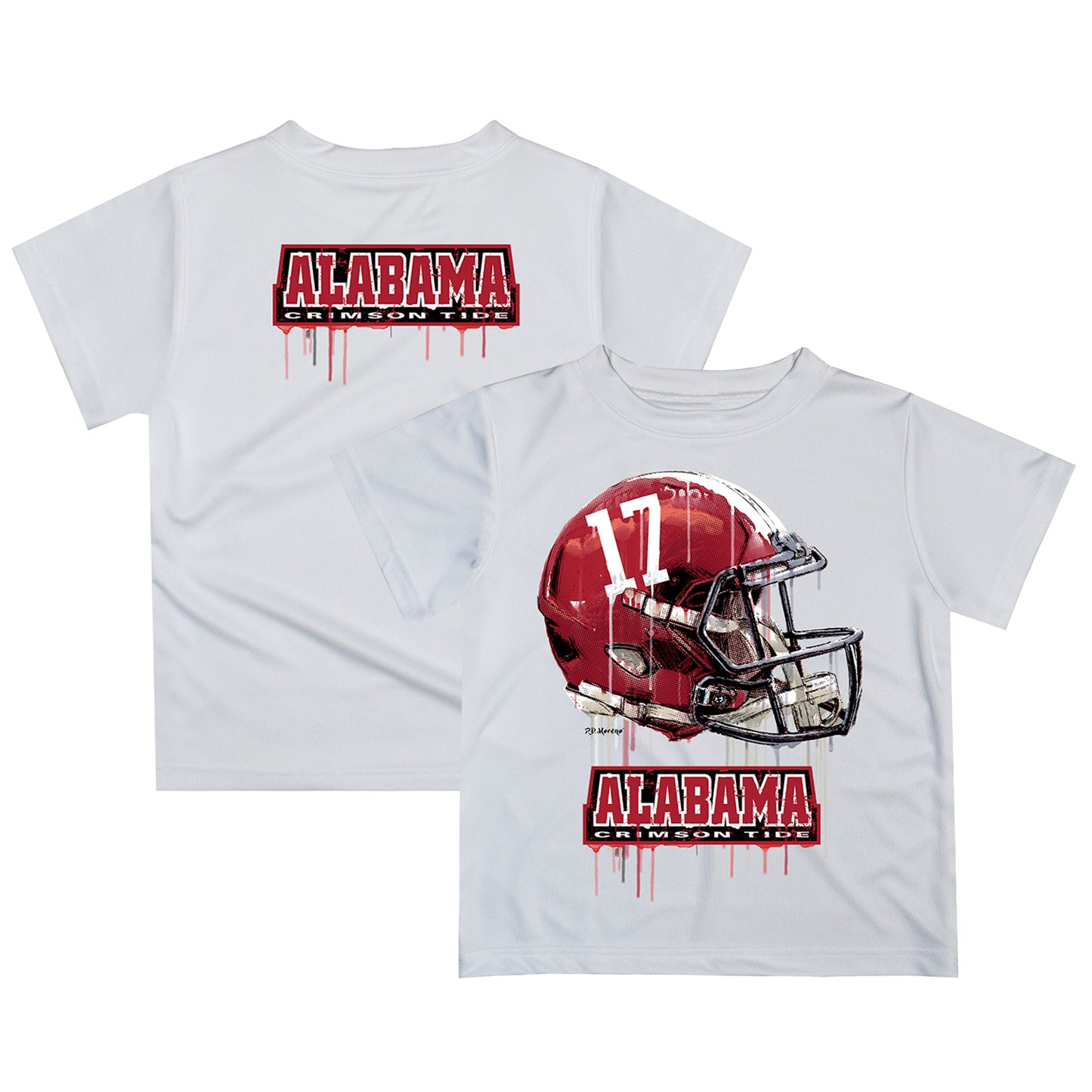 Infant White Alabama Crimson Tide Dripping Helmet T-Shirt