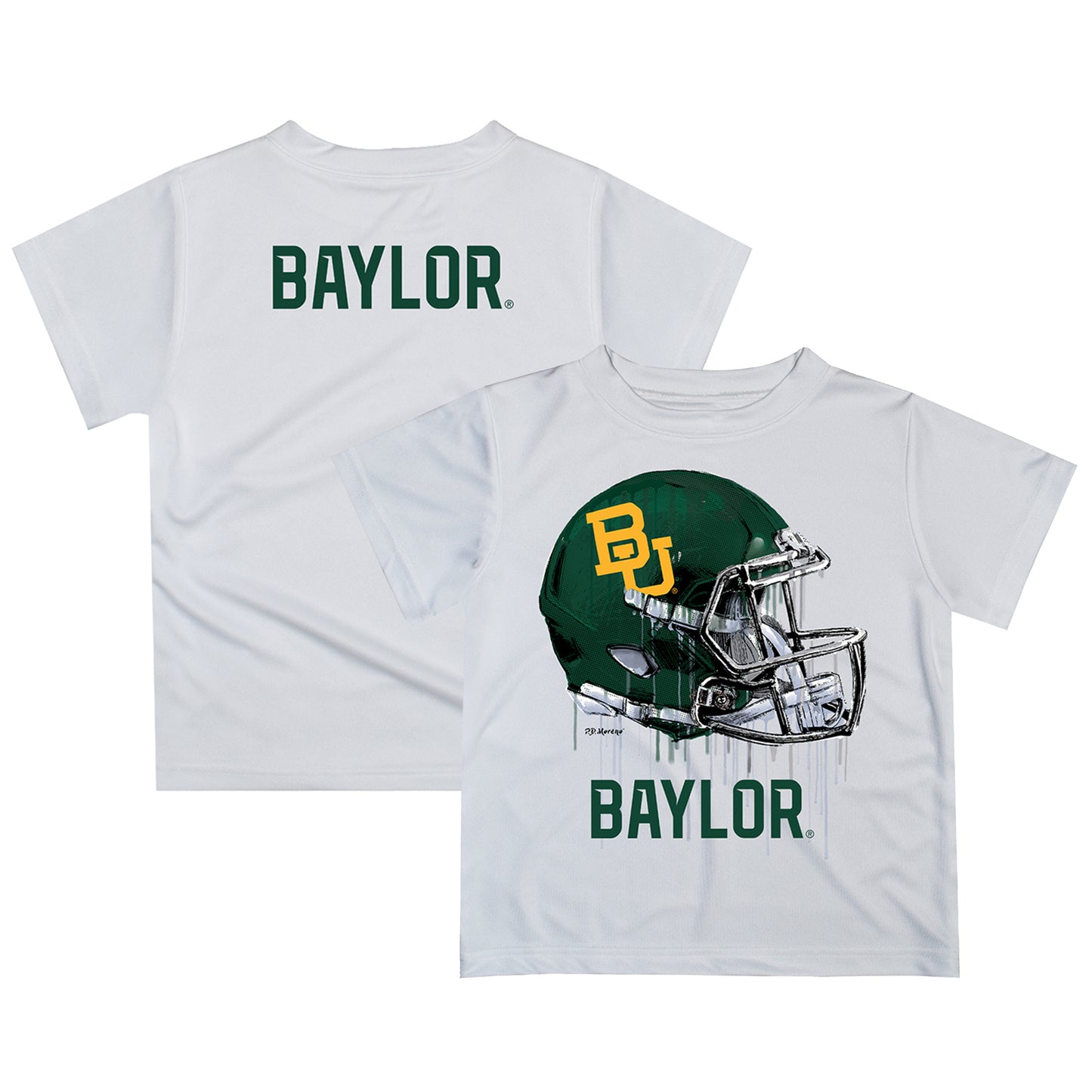 Infant White Baylor Bears Dripping Helmet T-Shirt