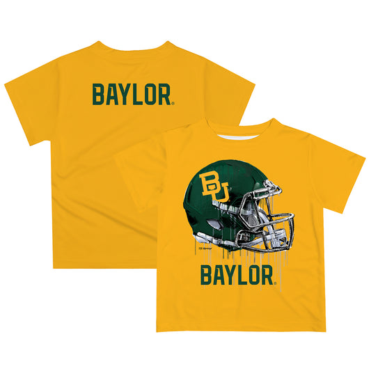 Infant Gold Baylor Bears Dripping Helmet T-Shirt